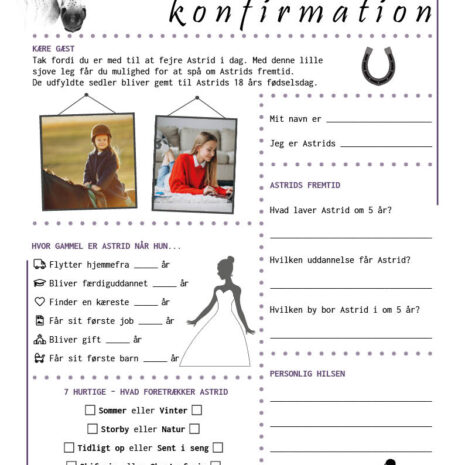 konfirmation_hest_pige Fremtidsquiz til konfirmation med heste tema