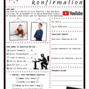 Fremtidsquiz til konfirmation med YouTube tema