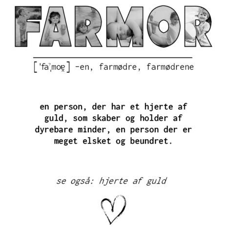 familieplakat-farmor-SH familieplakat - farmor (sort/hvid)