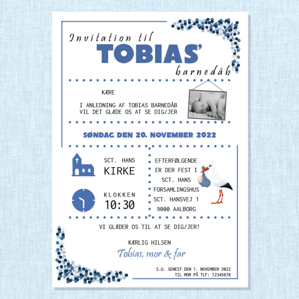Invitationer til barnedåb og navngivning | Magiske Tider