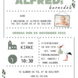 Invitationer til barnedåb ⋆ Magiske Tider