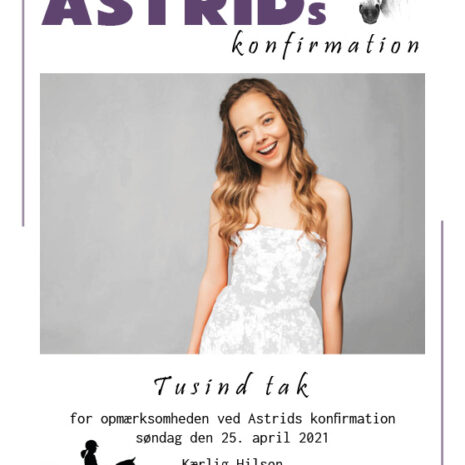 takkekort_hest_pige Takkekort til konfirmation i hestetema