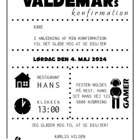 invitation (uden kirke)_gamer med ramme_dreng invitation (uden kirke)_gamer med ramme_dreng