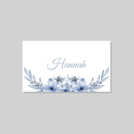 bordkort-blå blomst_pige-ramme bordkort-blå blomst_pige-ramme