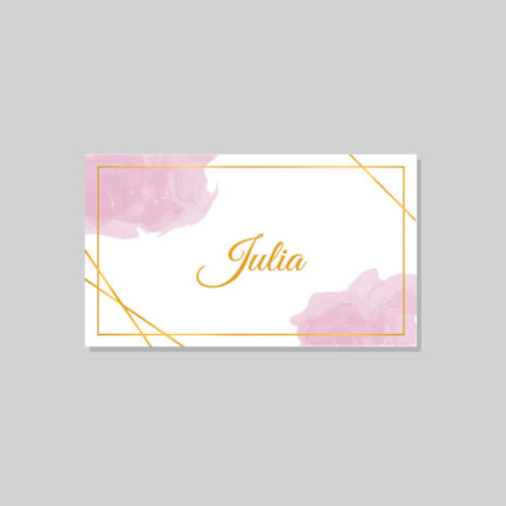 bordkort-vandfarve-lyserød_pige-ramme Bordkort i design med vandfarve i pink nuancer