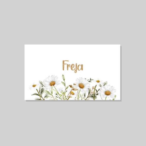 bordkort-marguerit_pige-ramme Bordkort med margueritter