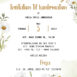 Invitation til konfirmation med margueritter