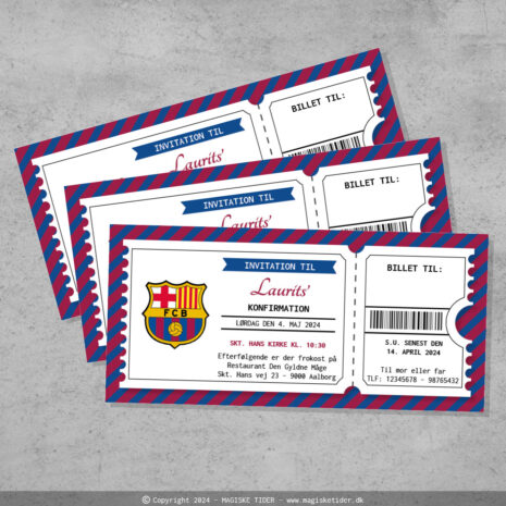 invitation_billet-Barcelona_dreng-ramme Invitation til konfirmation – fodboldklub tema