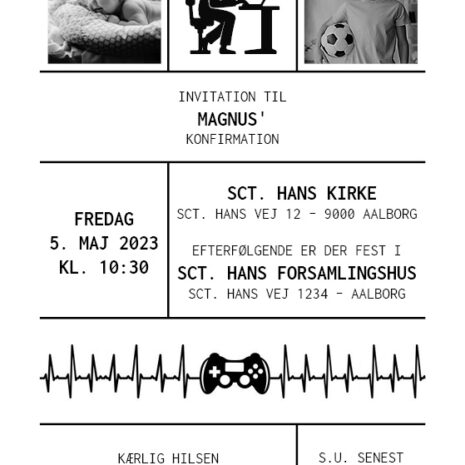 invitation_gamer_dreng Invitation til konfirmation med gamer tema