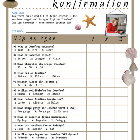 tip13_strand_pige TIP en 13'er til konfirmation med strand tema