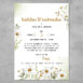 Invitation til konfirmation med margueritter