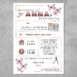 Invitation til konfirmation i rosegold tema