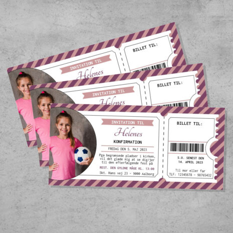 Invitation til konfirmation – fodbold tema