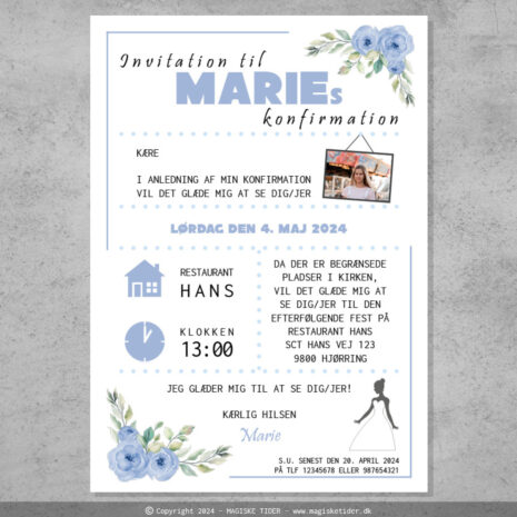 invitation (uden kirke)_blomster-blå_pige-ramme invitation (uden kirke)_blomster-blå_pige-ramme