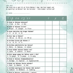 TIP en 13'er til konfirmation i grønt bladdesign