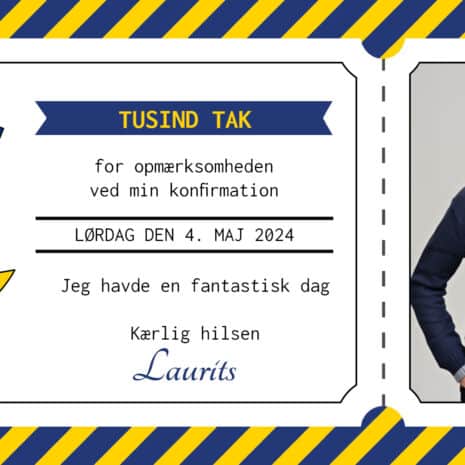 takkekort_billet-BIF_dreng Takkekort til konfirmation – fodboldklub tema
