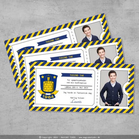 Invitation til konfirmation – fodboldklub tema