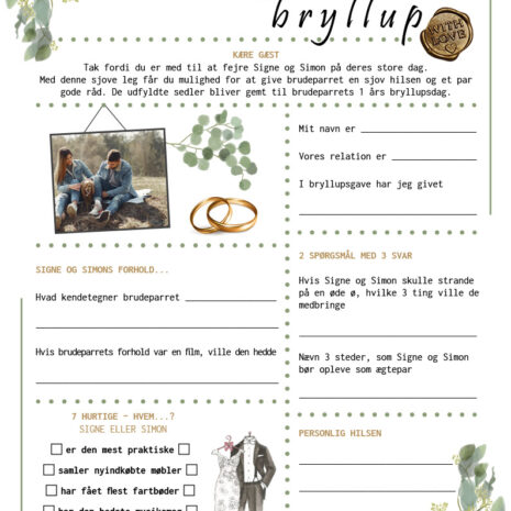 bryllup-eucalyptus Fremtidsquiz til bryllup med grønne blade
