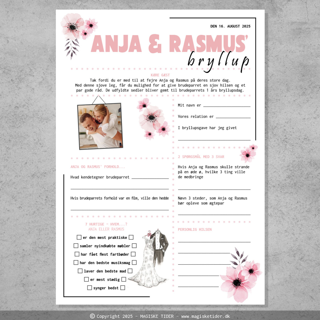 Underholdning til Bryllup med egne billeder ⋆ Magiske Tider