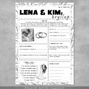 Quiz | Bryllup | Sort & hvid