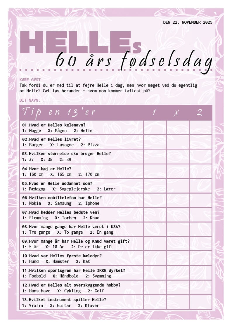 TIP en 13'er | Fødselsdag | Lilla - Billede 2