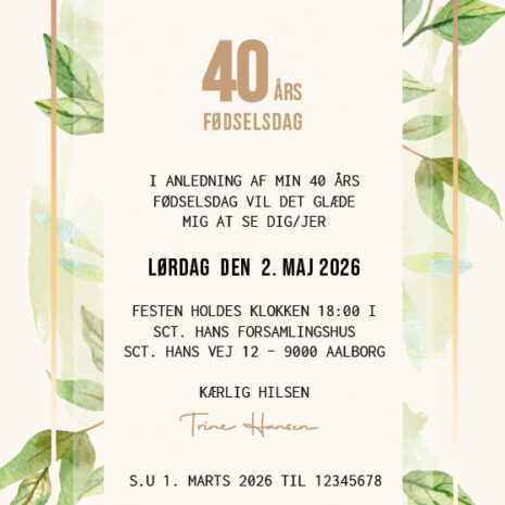 invitation-fødselsdag_Natur-40 år_uni invitation-fødselsdag_Natur-40 år_uni