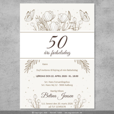 invitation-fødselsdag_beige blomstereng_uni-ramme invitation-fødselsdag_beige blomstereng_uni-ramme