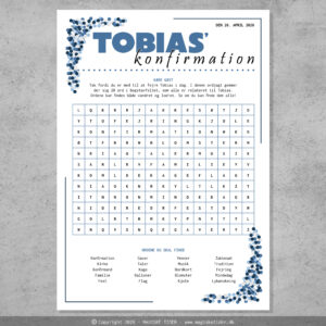 Ordjagt | Konfirmation | Konfetti - blå